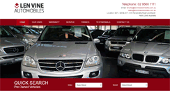 Desktop Screenshot of lenvine.com.au