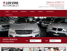 Tablet Screenshot of lenvine.com.au